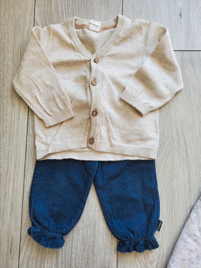 Lot 5 vêtements bébé fille 6 mois - photo numéro 3