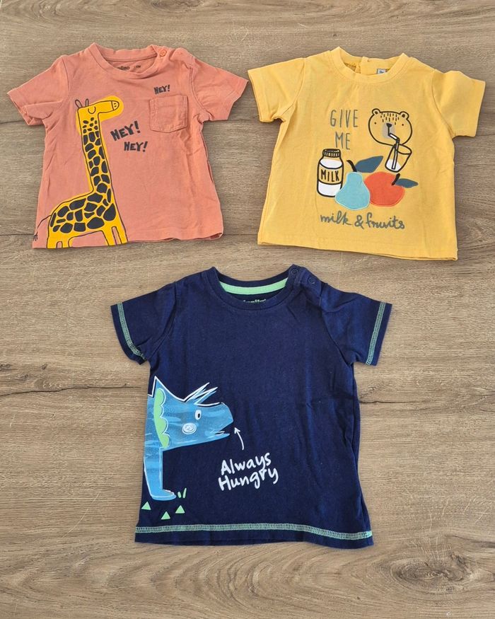 Lot t-shirts MC 12 mois