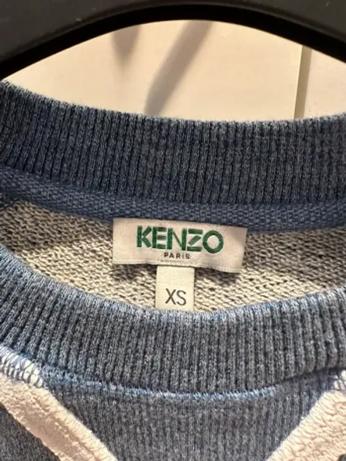 Sweat bleu et blanc Kenzo - photo numéro 3