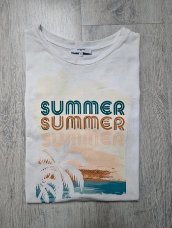 Tee-shirt manches courtes Suncoo Summer plage et palmier