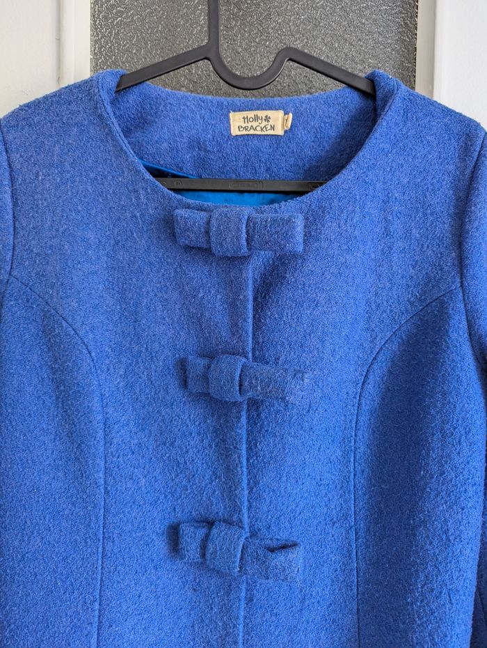 Manteau molly bracken bleu en laine taille 36 s - photo numéro 5