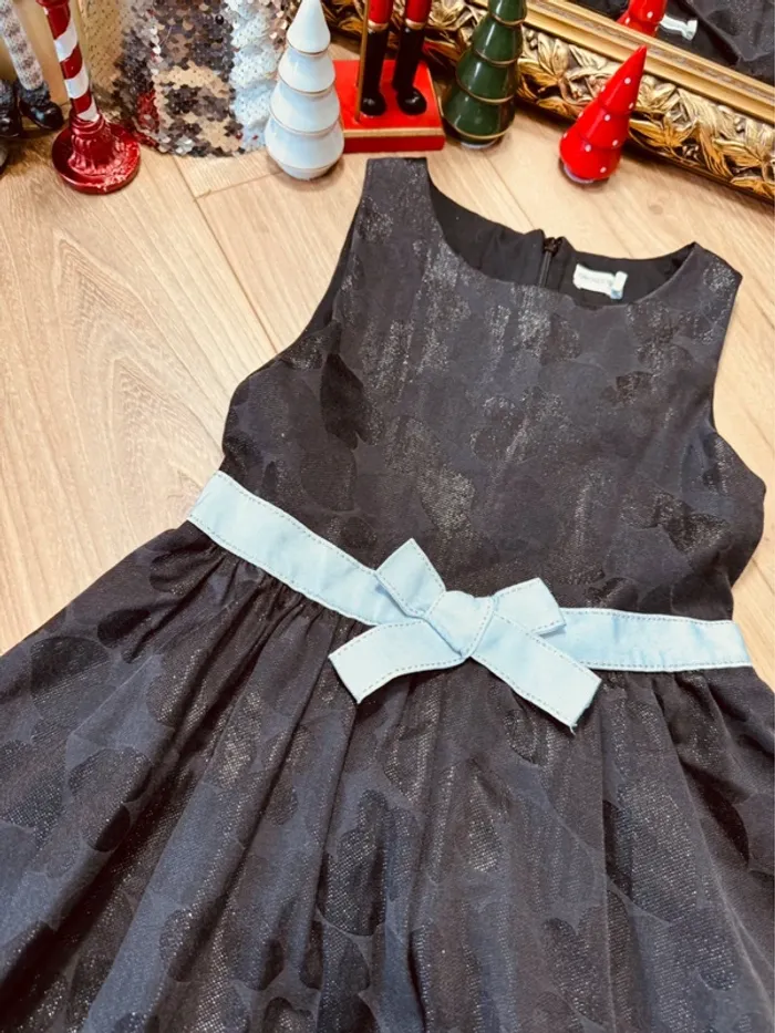 Taille 8 ans robe fête fille Orchestra noire * cœurs * 🎄 - photo numéro 3