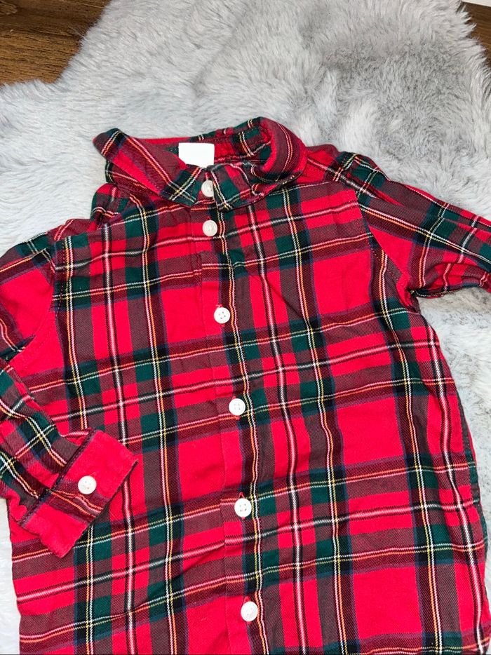 Chemise à carreaux rouge et verte - photo numéro 2