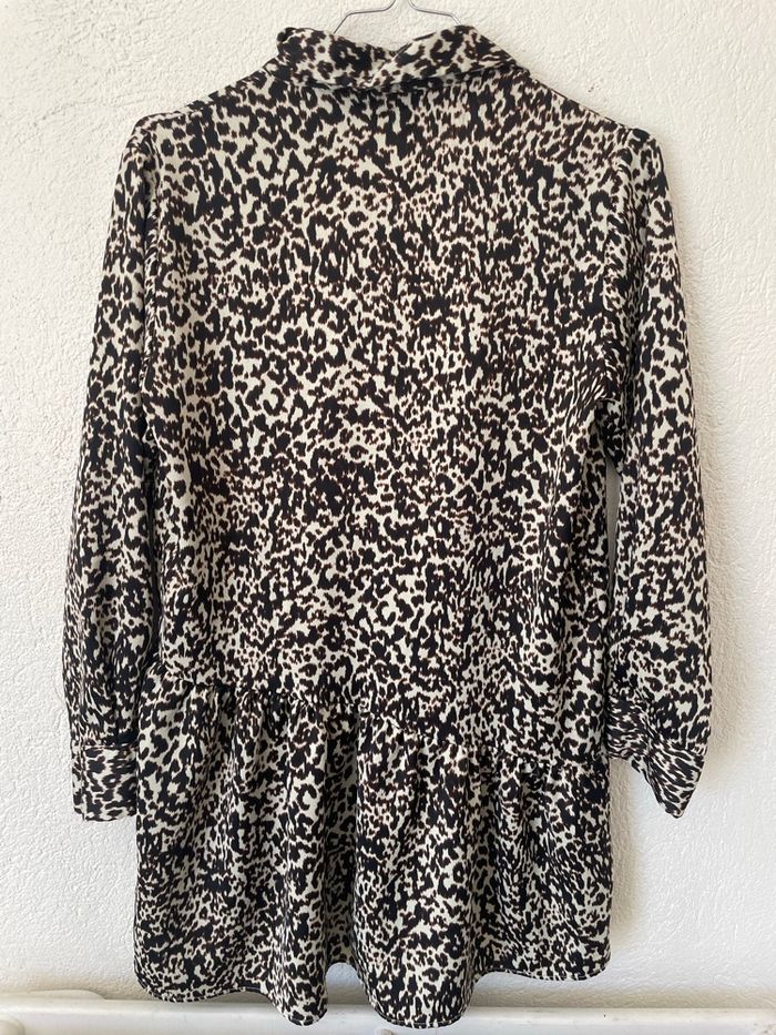 Chemisier robe imprimé léopard Zara - photo numéro 4