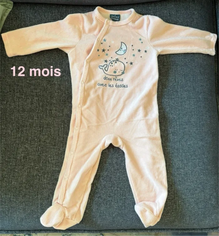 Pyjama velours 12 mois