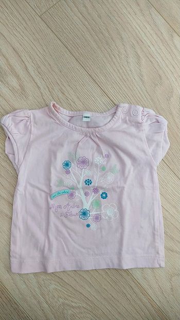 T-shirt 3 mois arbre fleurs été