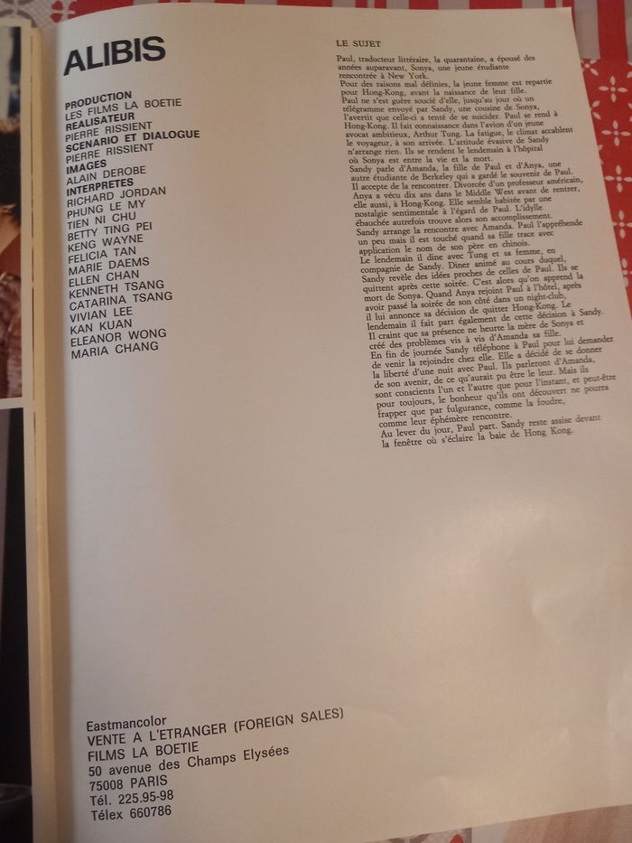 Affiche et synopsis du film : Alibis - photo numéro 3