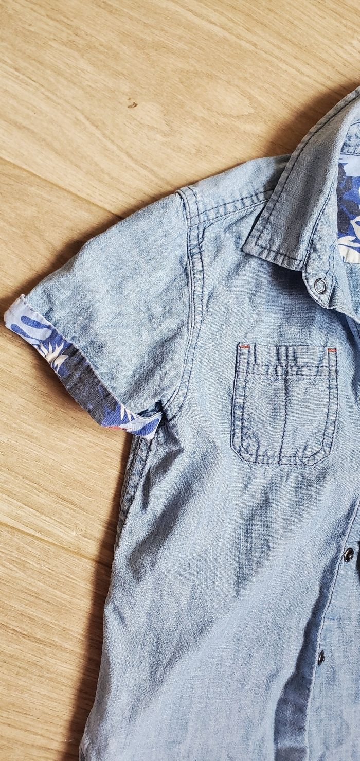 chemise en jean manches courtes  4 ans - photo numéro 4