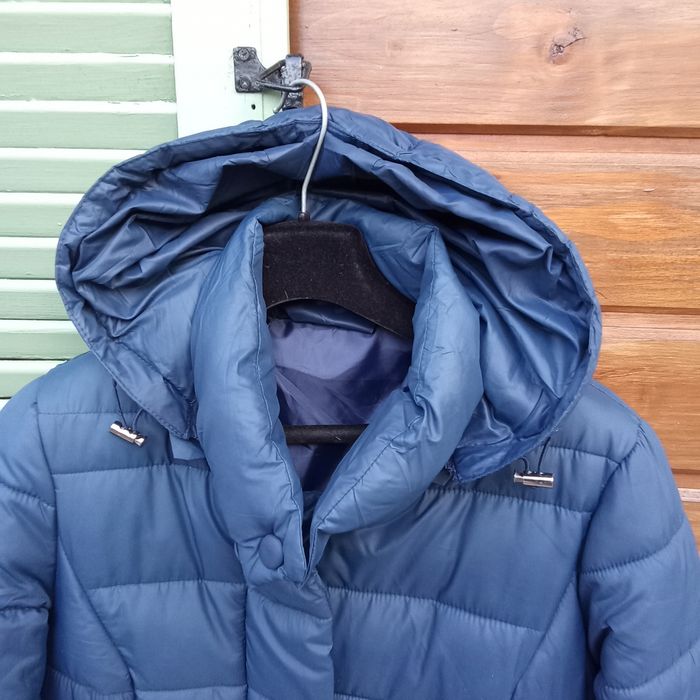 Doudoune bleu-marine longue. - photo numéro 4