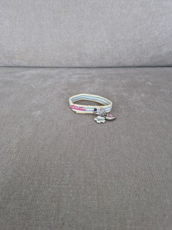 Bracelet Diddlina couleur jaune à rayures bleu