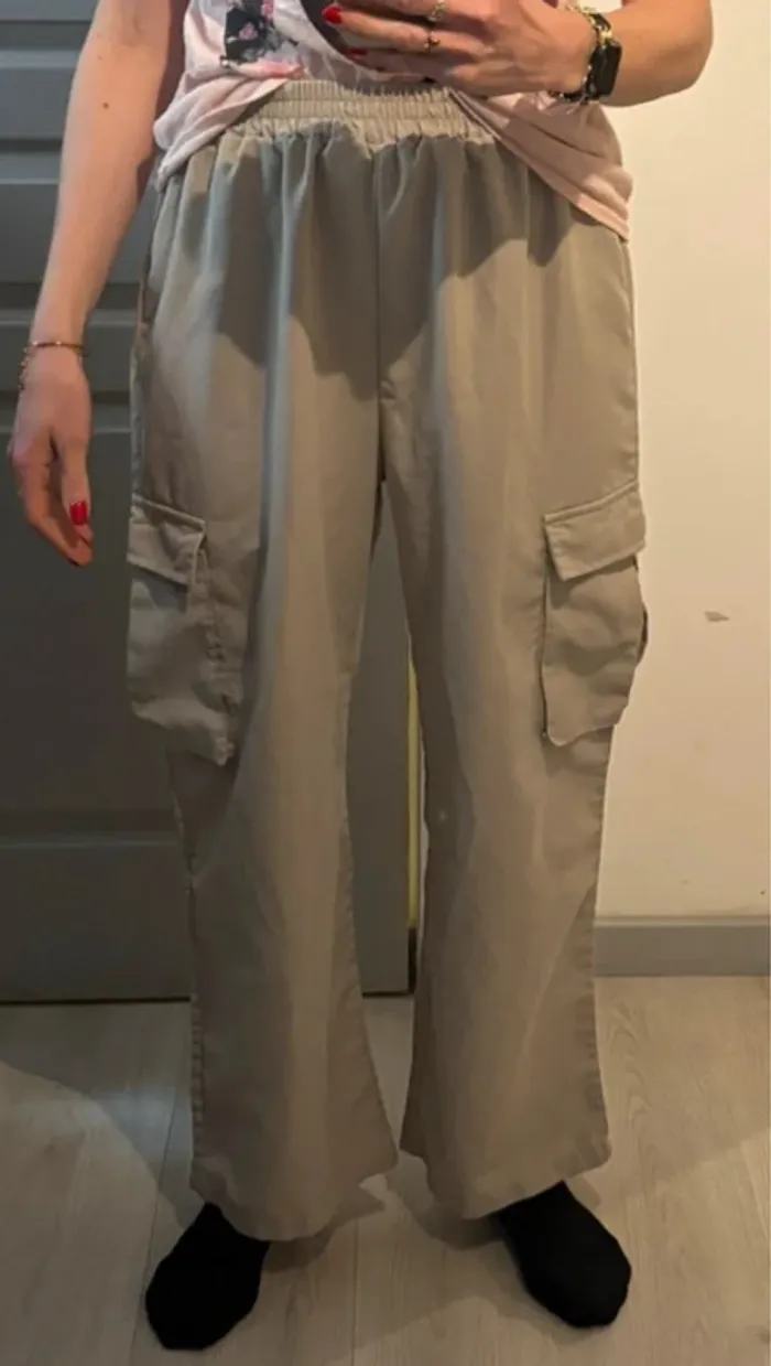 Pantalon cargo beige Shein - Taille L (40/42)