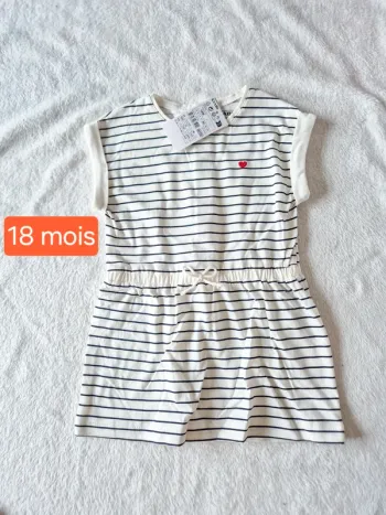 Robe marinière kiabi 18 mois Neuve