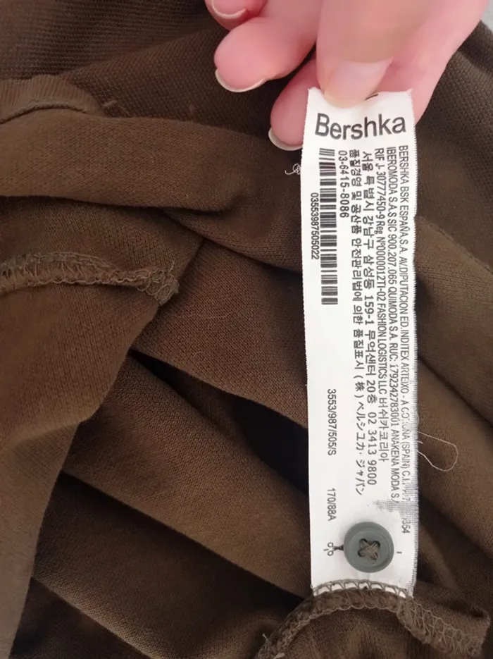 Polo vert kaki manches T.S Bershka - photo numéro 4