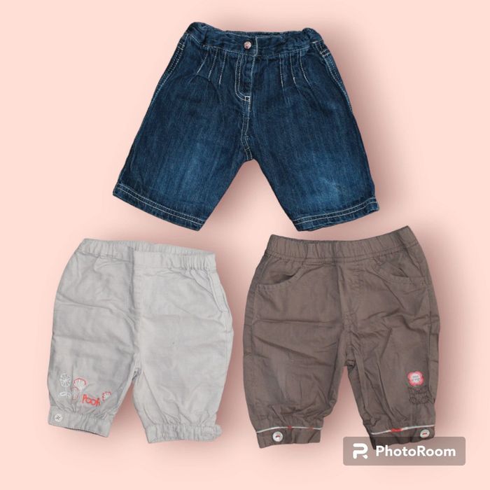 Lot de 3 pantacourts taille 12 et 18 mois - photo numéro 3