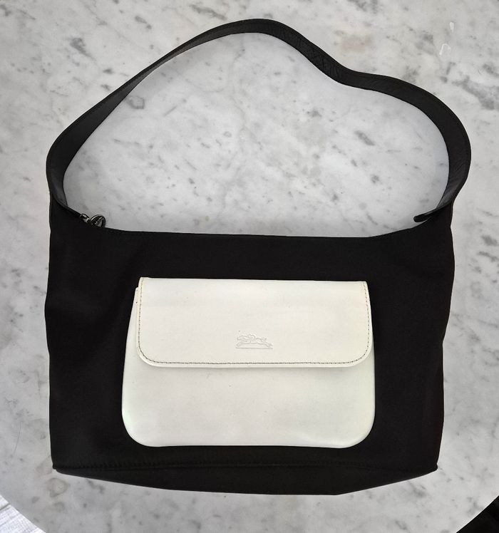 Sac Longchamp noir et blanc - photo numéro 4