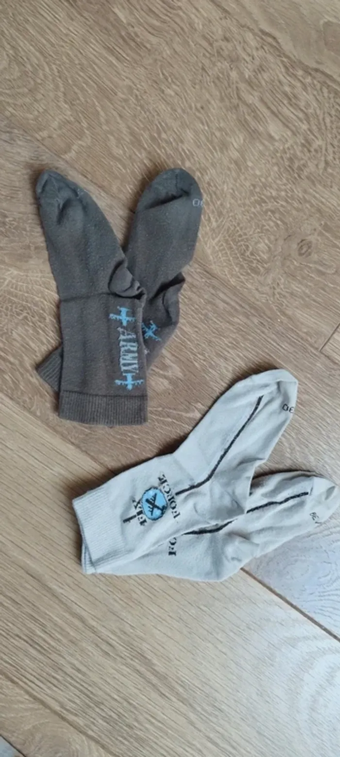 Lot de 2 paires de chaussettes brunes et beige - 27-30