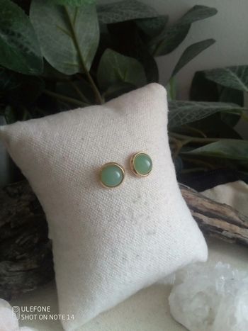 Boucles d'oreilles bohèmes pierres naturelles aventurine