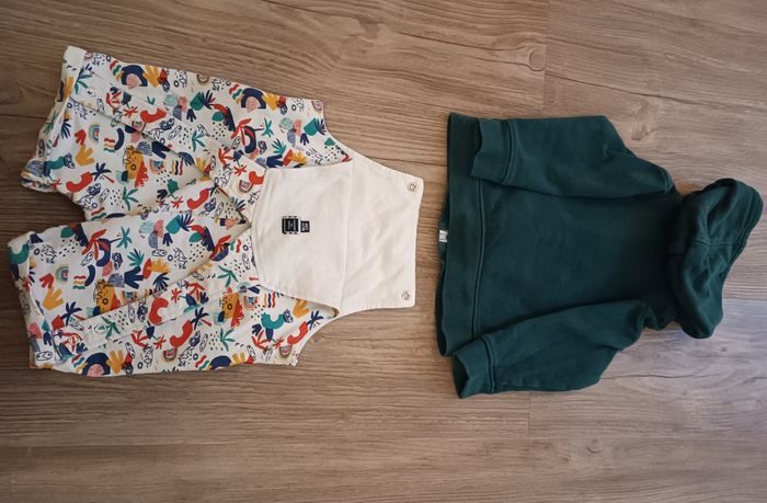 Ensemble terre de marin salopette + barboteuse - photo numéro 3