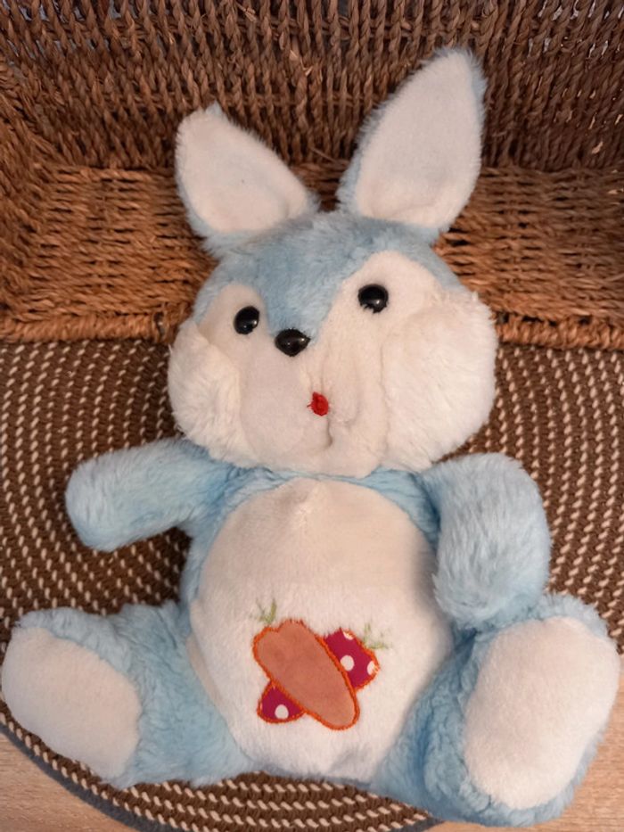 Peluche doudou vintage lapin nounours 28cm - photo numéro 4