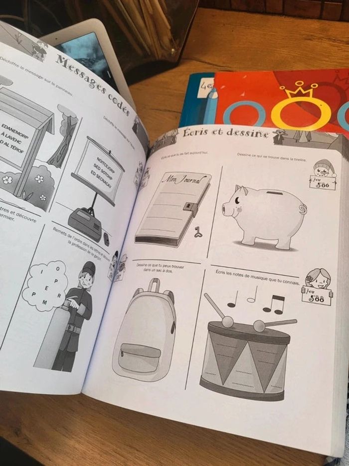 Lot de 2 gros livres de 1000 jeux et coloriages - photo numéro 4