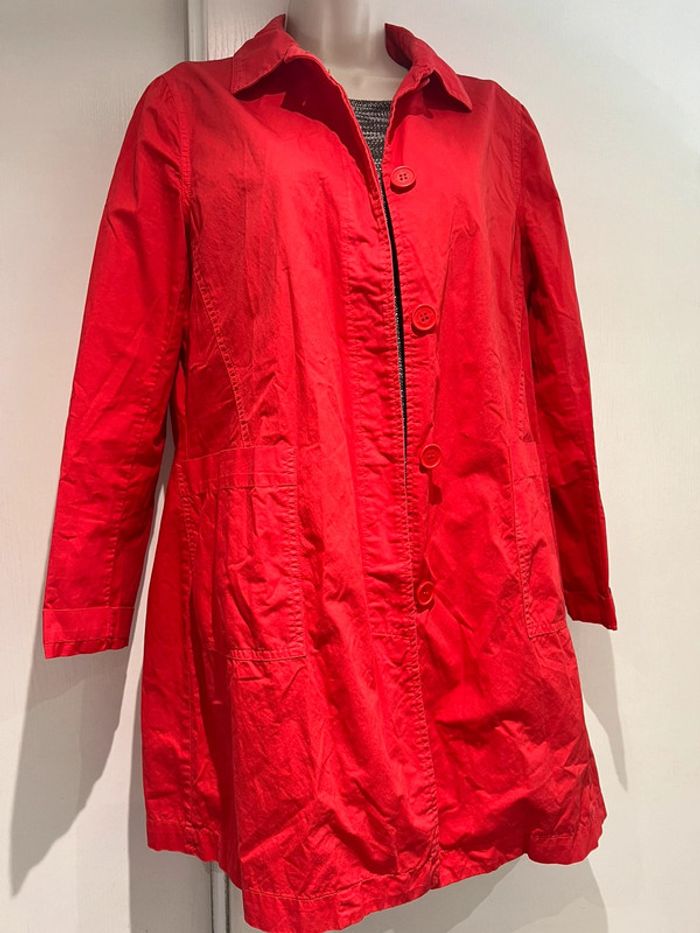 Nice things trench coat sans capuche Rouge taille S - photo numéro 15