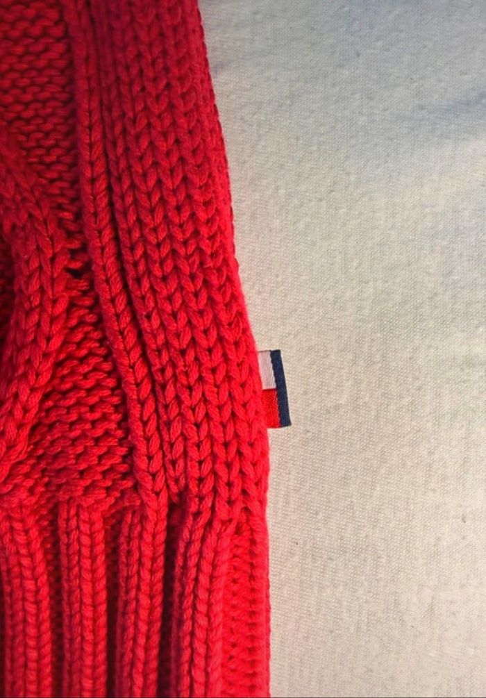 Pull col roulé rouge Tommy Hilfiger - photo numéro 4