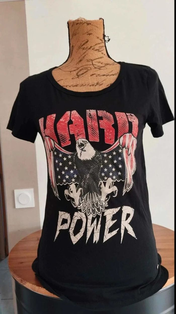 Tee  shirt  noir avec motifs  aigle taille s - photo numéro 2