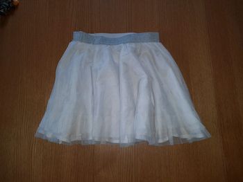 Jupe en tule blanc élastique pailleté