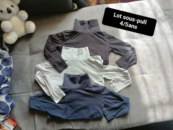 Lot sous-pull garçon 4/5 ans