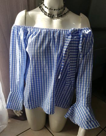 Blouse à  carreaux style rétro