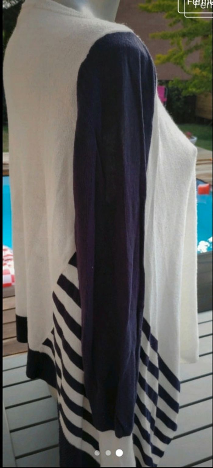 Pull blanc et bleu en Taille Unique - photo numéro 3