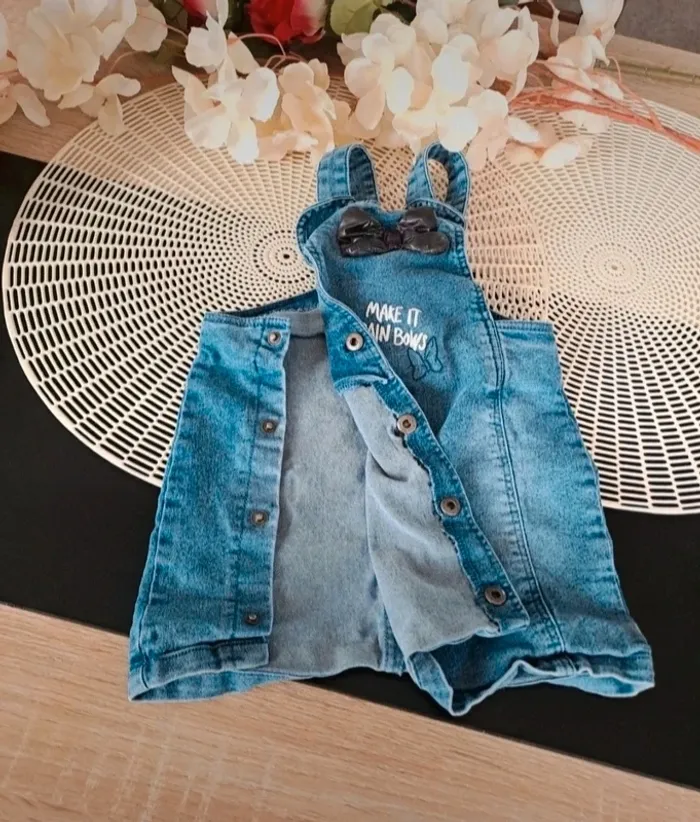 Robe en jeans, taille 12 mois, marque Disney, minnie - photo numéro 2