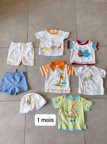 Lot vêtements été 1 mois