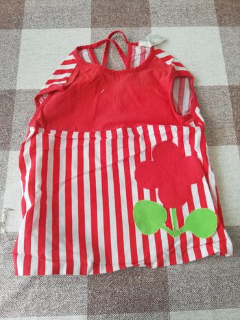 Tee shirt rayé rouge 24 mois