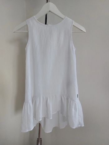 Robe fluide blanche sans manche 10 ans