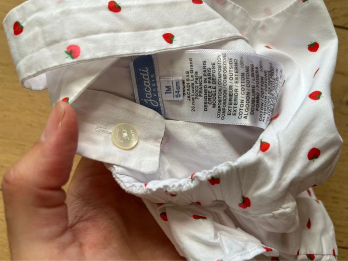 Barboteuse fraise jacadi - photo numéro 3