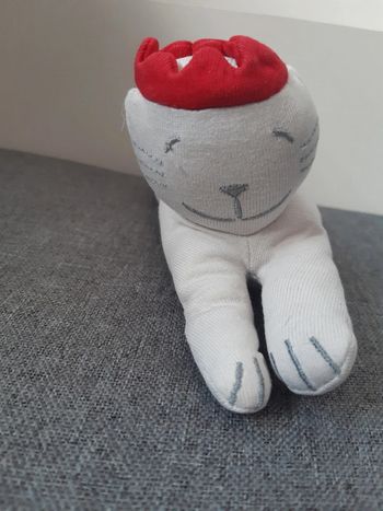 Peluche / doudou chat gris petit bateau