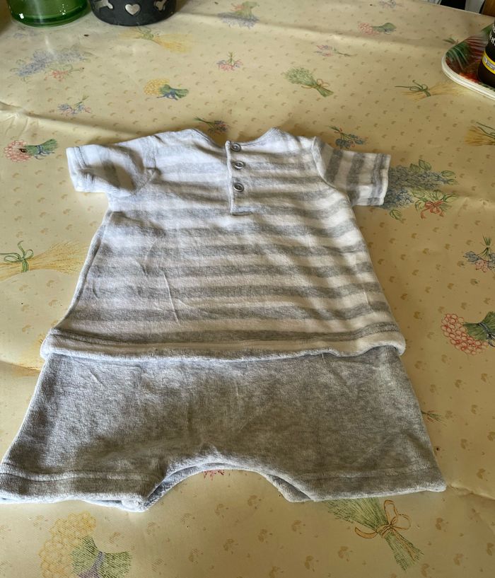 Combi short 9 mois garçon mixte - photo numéro 2