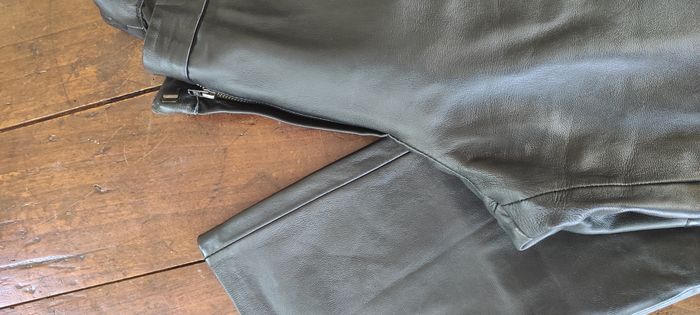Pantalon droit La Redoute Cuir véritable noir 42/44 - photo numéro 2