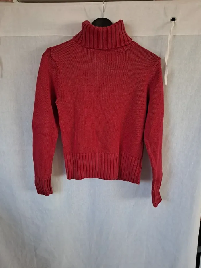 Pull col roulé rouge Tommy Hilfiger - photo numéro 3