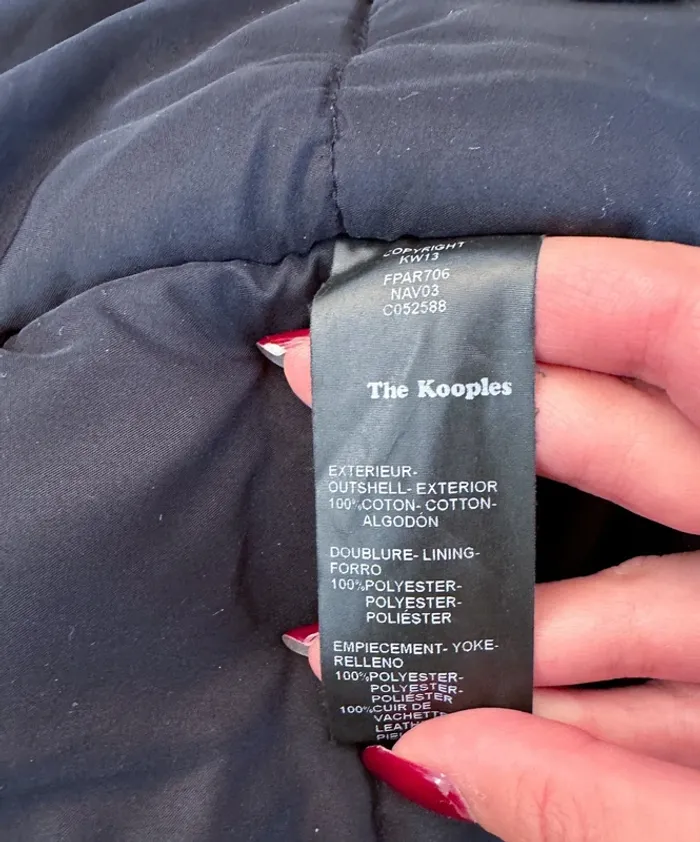 Manteau The Kooples bleu marine taille 38 - photo numéro 4