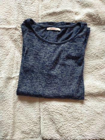Pull chiné bleu Camaïeu