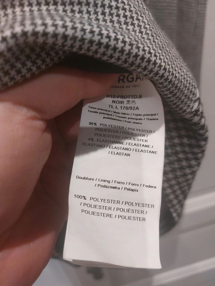 Robe sans manches Morgan Taille L / 40 noir et blanc pied de poule très bon état - photo numéro 5