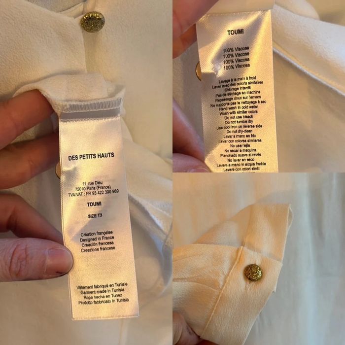 Blouse Des Petits Hauts blanche modèle Toumi – T.3 (40/42) - photo numéro 7