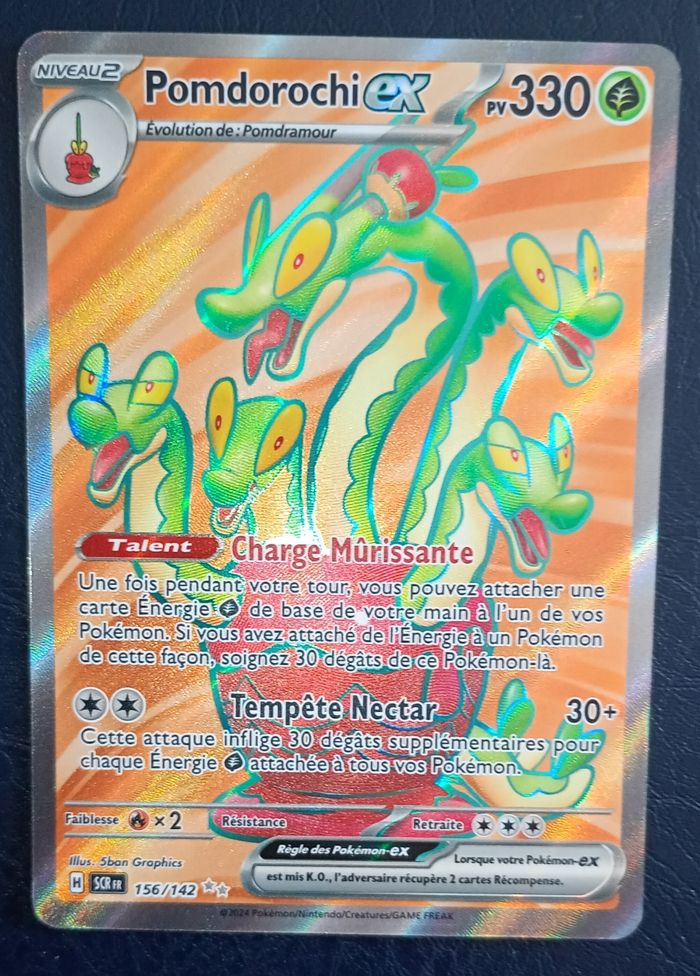 Carte pokémon POMDOROCHI EX 156/142 Couronne Stellaire . Fr secrète