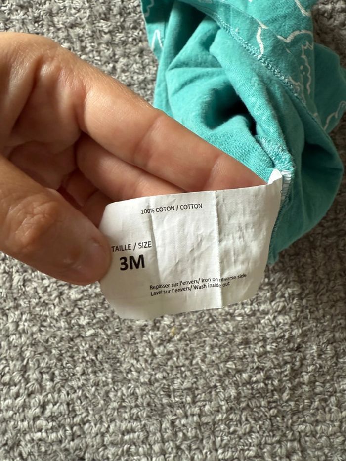 T-shirt manche courte imprimer dinosaures (3mois) - photo numéro 4