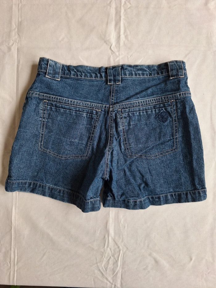 Short en jean bleu foncé texbasic 12 ans enfant fille - photo numéro 2