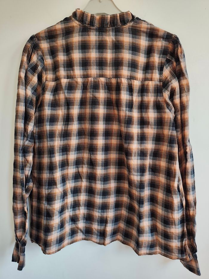 Chemise carreaux marron & noir – Taille M – Bonobo - photo numéro 3