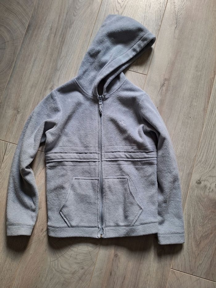 Veste zippée polaire bleue claire fille 12 ans