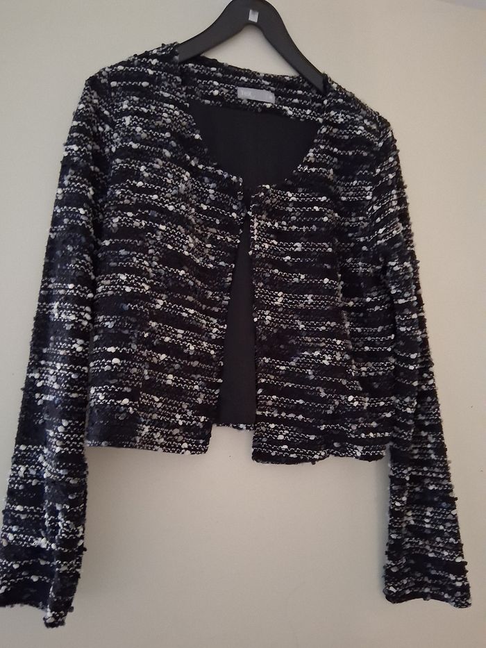 Cardigan file noir multicolore " t- M"